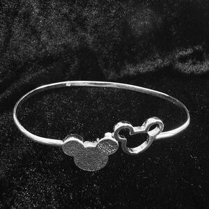 Sterling Silver Mickey Mouse Bangle Bracelet